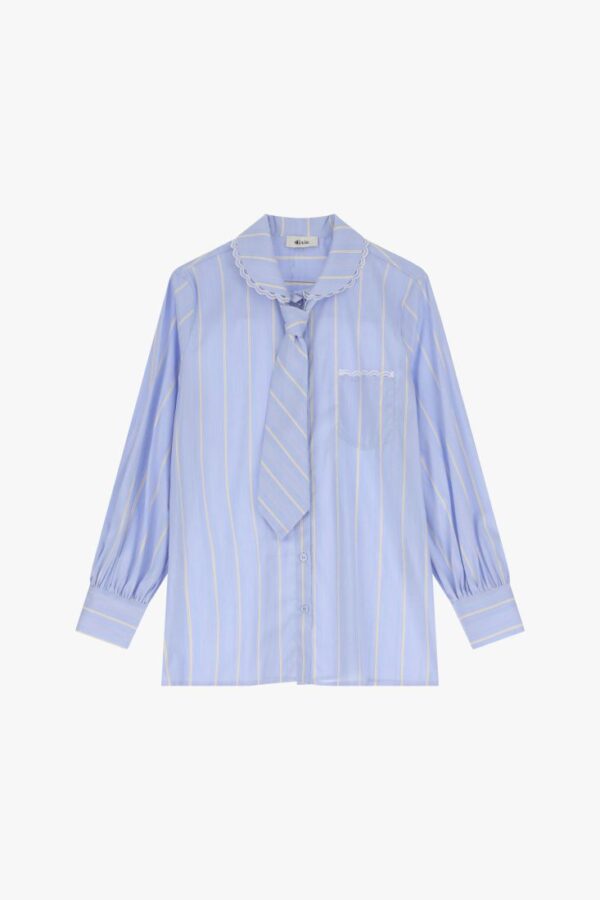 CAMICIA CON RIGHE E CRAVATTA - immagine 2