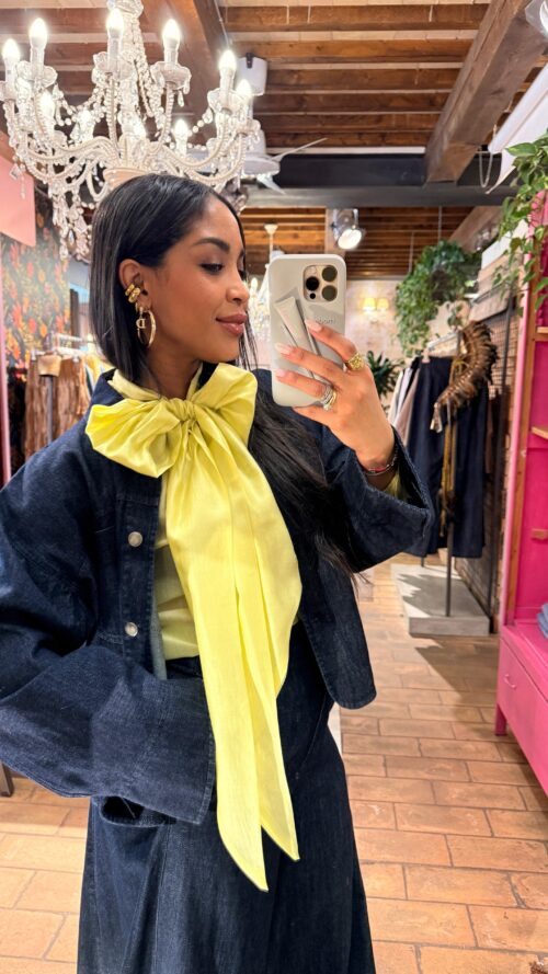 GIUBBOTTO CAMICIA IN DENIM CON CHIUSURA A BOTTONI