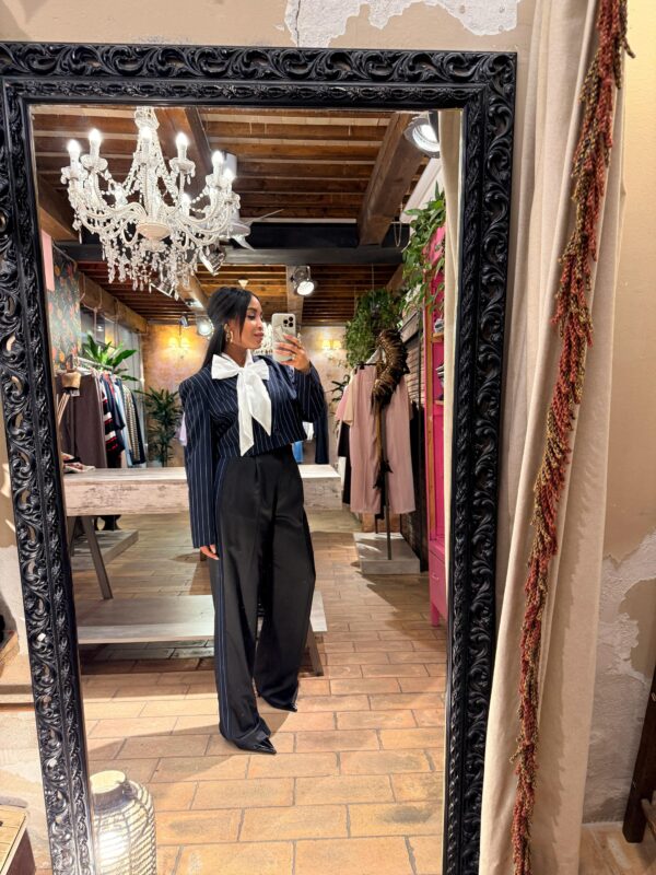 BLAZER CORTO A RIGHE CON BOTTONI